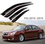 Fit 2010-2014 Subaru Legacy Out-Channel Vent Window Visors Rain Sun Wind Guards Shade Deflectors - Image 3