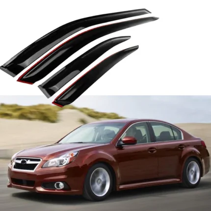 Fit 2010-2014 Subaru Legacy Out-Channel Vent Window Visors Rain Sun Wind Guards Shade Deflectors
