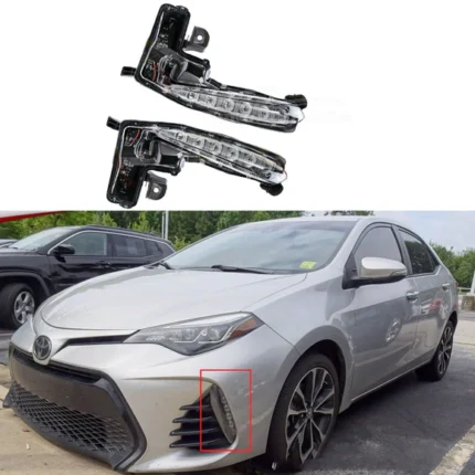 Fits 2017-2019 Toyota Corolla SE XSE DRL Fog Light LED Driving Lamp Left Right Set