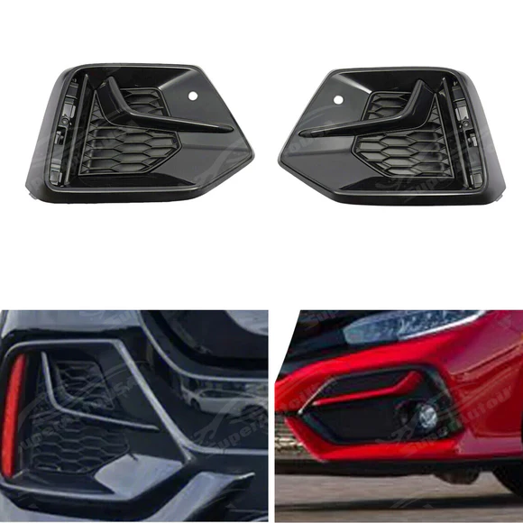 Fits 2017-2021 Honda Civic Si Fog Light Rear Pair Cover Set - Image 8