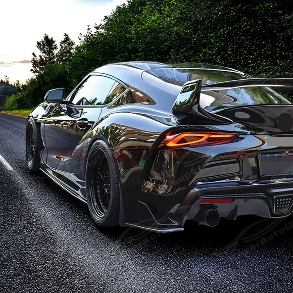 Fits 2020-2025 Toyota GR Supra Real Carbon Fiber Rear Trunk Lip Spoiler Wing - Image 4