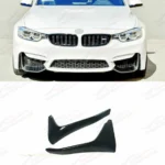 For BMW F80 M3 F82 F83 M4 2015-20 Gloss Black Front Bumper Lip Corner Splitter - Image 4