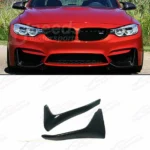 For BMW F80 M3 F82 F83 M4 2015-20 Gloss Black Front Bumper Lip Corner Splitter - Image 2