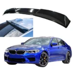 Fits 2018-2023 BMW M5 F90 ABS Gloss Black Rear Roof Window Visor Spoiler Wing - Image 3