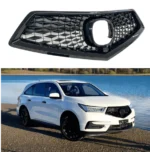 Fits 2017-2020 Acura MDX OEM Style Gloss Black Front Bumper Upper Grille Assembly