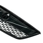 Fits Acura MDX 2014-2016 Gloss Black/Chrome Front Grill Bumper Grille Assembly - Image 5