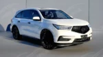 Fits 2017-2020 Acura MDX OEM Style Gloss Black Front Bumper Upper Grille Assembly - Image 5