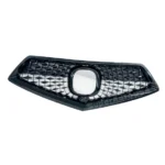 Fits 2017-2020 Acura MDX OEM Style Gloss Black Front Bumper Upper Grille Assembly - Image 12