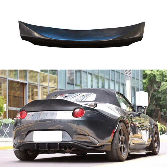 MX5spup1.webp Fits 2016-2024 Mazda MX5 ND DT Style Unpainted Ducktail Rear Trunk Spoiler Wing - Image 1