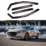 Fits 2019-2024 Mazda3 Sedan In-Channel Vent Window Visors Rain Sun Wind Guards Shade Deflectors