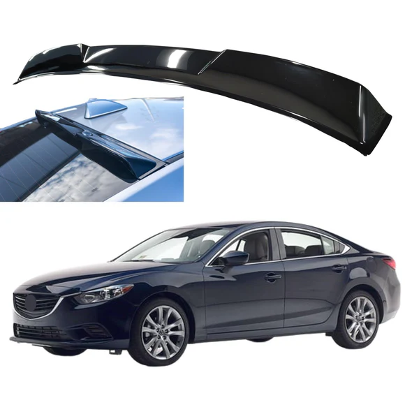 Mazda6wspa.webp Fits for 2014-2021 Mazda6 Gloss Black ABS Rear Roof Window Visor Spoiler Wing - Image 1