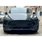 Fits Tesla Model Y 2020-2024 Gloss Black Front Splitter Lip - Image 9