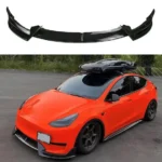 Fits Tesla Model Y 2020-2024 Gloss Black Front Splitter Lip