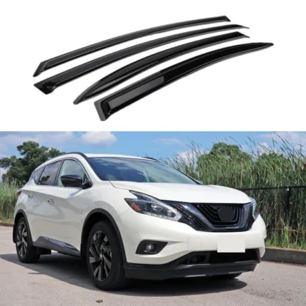 Fit 2015-2024 Nissan Murano Out-Channel Vent Window Visors Rain Guards Shade Deflectors