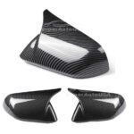 Fit 2015-2021 Ford Mustang Rearview Side Mirror Cover Caps Horn Style (Carbon Fiber Print) - Image 5