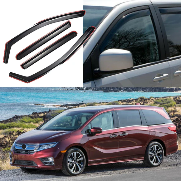 ODY-22-IC.webp Fits 2018-2024 Honda Odyssey In-Channel Vent Window Visors Rain Sun Wind Guards Shade Deflectors - Image 1