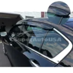Fit 2013-2019 Lexus IS250 IS350 Carbon Fiber & OE Style Trim Vent Window Visors Rain Sun Wind Guards Shade Deflectors - Image 2