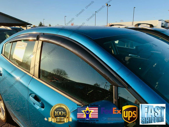 Fit 2018-2024 Subaru Crosstrek XV Out-Channel Vent Window Visors Rain Sun Wind Guards Shade Deflectors - Image 3