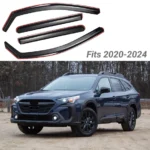 Fit 2020-2024 Subaru Outback Clip-On In-Channel Vent Window Visors Rain Sun Wind Guards Shade Deflectors