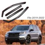 Fit 2019-2022 Honda Passport In-Channel Vent Window Visors Rain Sun Wind Guards Shade Deflectors - Image 3