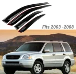 Fit 2003-2008 Honda Pilot Out-Channel Vent Window Visors Rain Sun Wind Guards Shade Deflectors - Image 3