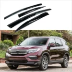 Fit 2016-2022 Honda Pilot 3D Mugen Style Vent Window Visors Rain Sun Wind Guards Shade Deflectors