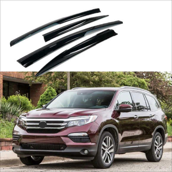 Pilot16-JDM.webp Fit 2016-2022 Honda Pilot 3D Mugen Style Vent Window Visors Rain Sun Wind Guards Shade Deflectors - Image 1
