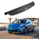 Fits 2016-2021 Toyota Prius Luggage Rear Trunk Retractable Tonneau Cargo Cover (Black)