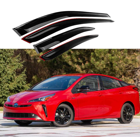 Prius2021.webp Fit 2016-2021 Toyota Prius Prime Out-Channel Vent Window Visors Rain Sun Wind Guards Shade Deflectors - Image 1