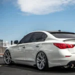 For 2014-2022 Infiniti Q50 ST Style Lower Side Skirt Extension Lip (Gloss Black) - Image 4