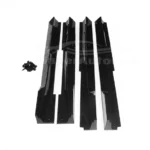 Fit 2014-2021 Infiniti Q50 4-Door Sedan MOD Style Black ABS Side Skirts Body Kit (Black) - Image 4