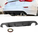 Fits 2014-2017 Infiniti Q50 sport Style Rear Bumper Lip Spoiler Lower Diffuser