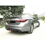 Fits 2018-2021 Infiniti Q50 Rear Diffuser with LED Light (Carbon Fiber Print) - Image 4