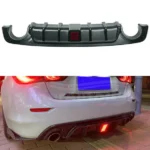 Fits 2018-2021 Infiniti Q50 Rear Diffuser with LED Light (Carbon Fiber Print) - Image 3