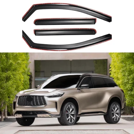Fits 2022-24 Infiniti QX60 In-Channel Window Visor Rain Guard Wind Deflector