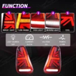 Fits 2001-2006 Mini Cooper R50 R53 LED Tail Light E-Mark Sequential Assembly - Image 5