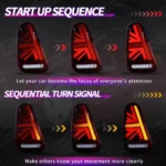 Fits 2001-2006 Mini Cooper R50 R53 LED Tail Light E-Mark Sequential Assembly - Image 10