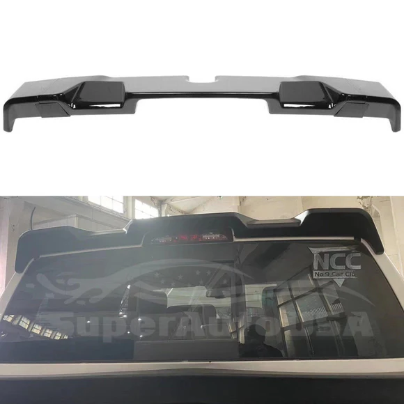 RAM13-Rear-SP_7_baa2dbac-e1f9-469c-8a0d-6adf20cb37e9.webp Fits 2008-2014 GMC Sierra 2500 HD Rear Protector Truck Cab Spoiler (Gloss Black) - Image 1