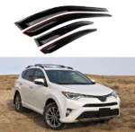 Fit 2013-2018 TOYOTA RAV4 Out-Channel Vent Window Visors Rain Sun Wind Guards Shade Deflectors