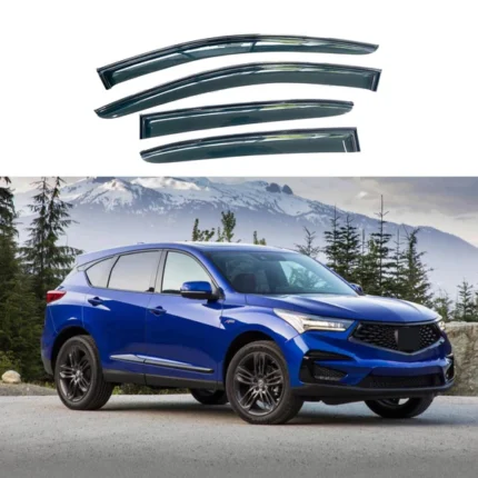 Fits Acura RDX 2019-24 Carbon Print Trim Window Visors Wind Rain Guards Reflectors