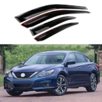 Fit 2013-2018 Nissan Altima Out-Channel Vent Window Visors Rain Sun Wind Guards Shade Deflectors