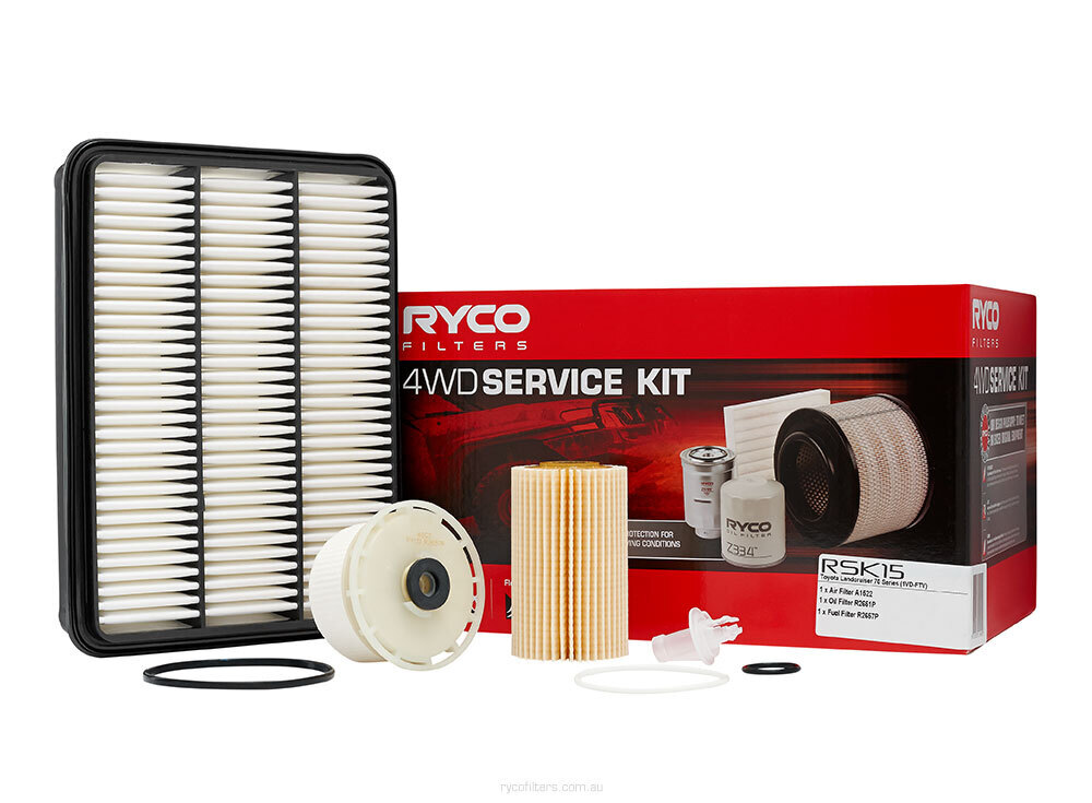 RSK15.jpg Oil Air Fuel Filter Service Kit Ryco for Landcruiser Diesel VDJ76R VDJ78R VDJ79R RSK15 - Image 1