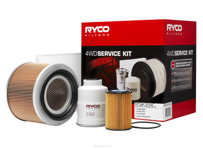 Oil Air Fuel Cabin Filter Service Kit Ryco for Patrol Y61 GU 3.0 Diesel RSK24C 2000-2020 - Image 1