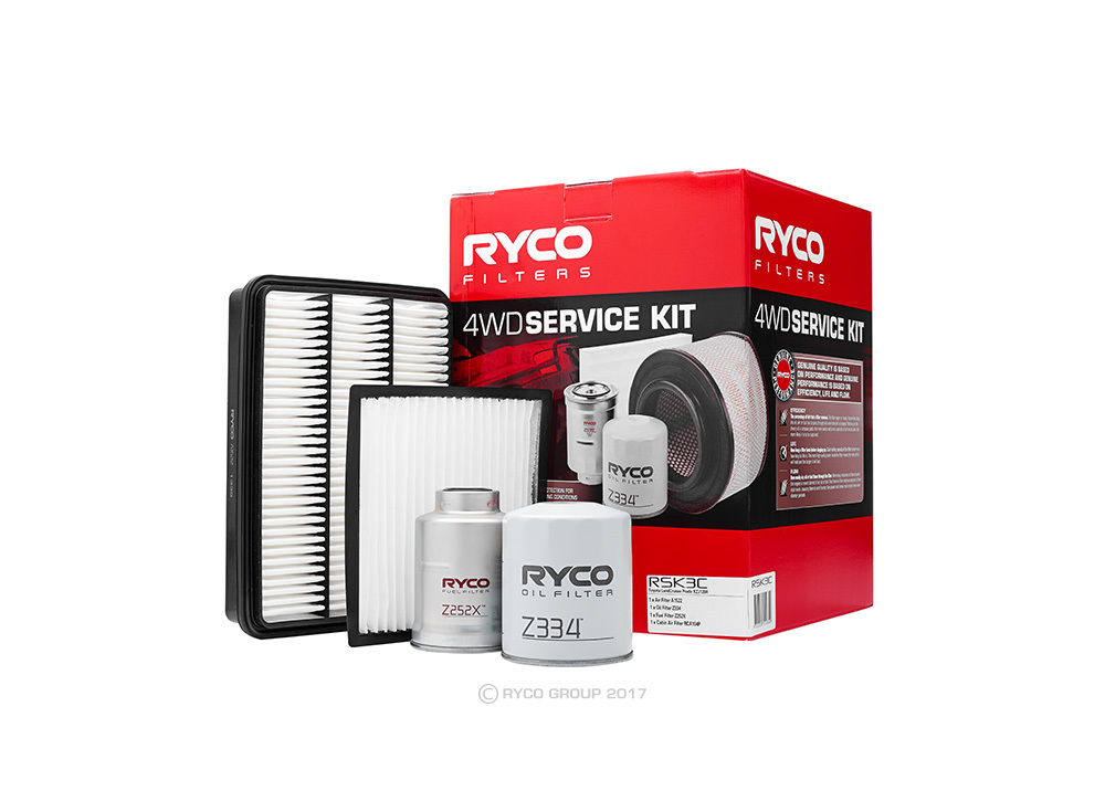 RSK3C.jpg Oil Air Fuel Filter Service Kit Ryco RSK3C for Toyota Landcruiser Prado, KZJ120, 3.0 D-4D (KZJ12) 09/02-02/07 - Image 1