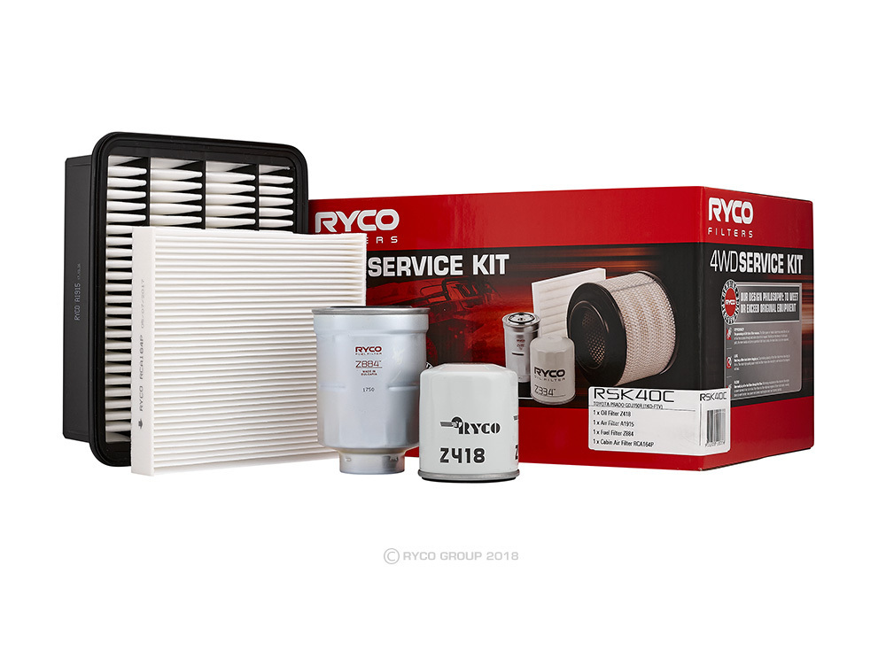 RSK40C.jpg Oil Air Fuel Filter 4WD Service Kit Ryco RSK40C for TOYOTA LAND CRUISER PRADO, GDJ150, 2.8 D-4D (GDJ150_, GDJ155_, GDJ150) 06/15-on - Image 1