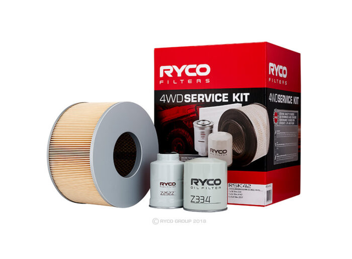 Oil Air Fuel Filter Service Kit Ryco RSK42 for Toyota Landcruiser, HDJ100, 4.2 TD (HDJ100) 01/98-08/07 - Image 1