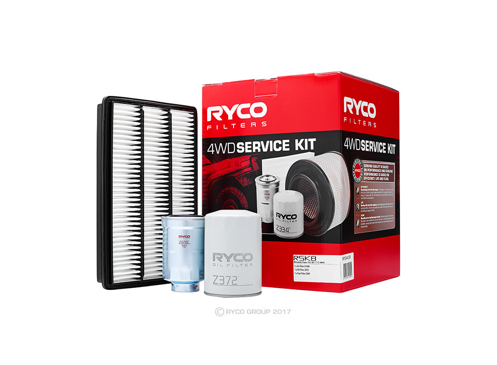 RSK8-1.jpg Oil Air Fuel Filter Service Kit Ryco RSK8 for��� MITSUBISHI PAJERO, NS,NT,NW,NX, 3.2 DI-D 4WD (V98W, V88W) 01/09-09/16 - Image 1
