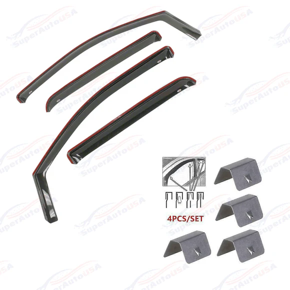 In-Channel Rain Guards Window Visors Vent Deflectors For 2014-2024 Infiniti QX80 - Image 9