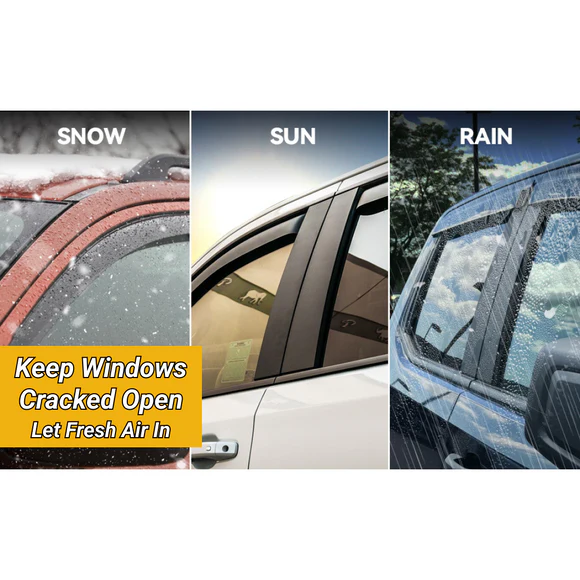In-Channel Rain Guards Window Visors Vent Deflectors For 2014-2024 Infiniti QX80 - Image 6