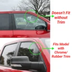 Fit 2019-2024 Ram 1500 OE Style Vent Window Visors Rain Sun Wind Guards Shade Deflectors - Image 4